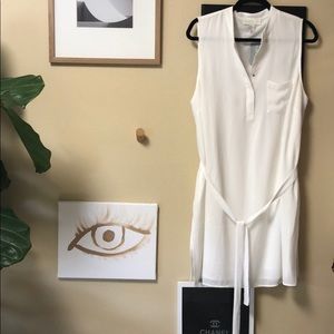 White sleeveless mini dress